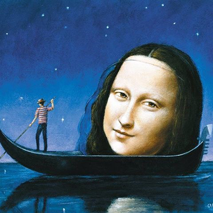 Rafal Olbinski - Mona Lisa in Venice