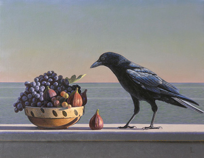 David Ligare - Still life with fruit and crow - 2011