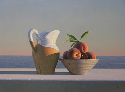 David Ligare - Still life with pitcher and peaches-2010