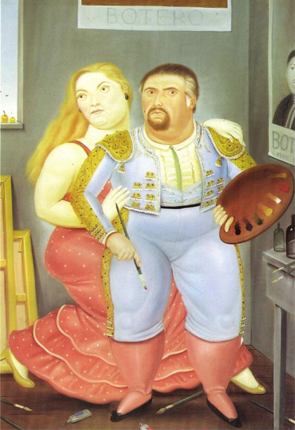 Fernando Botero - Autorretrato com Sofía - 1986
