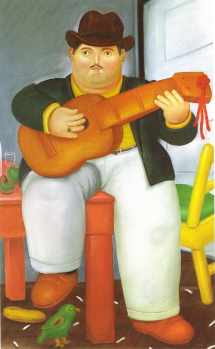 Fernando Botero - Homem com Violão - 1982
