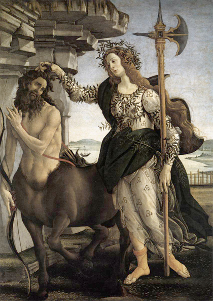 Botticelli - Atena e o Centauro - 1482