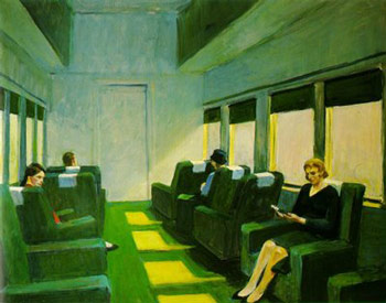 ..."no quarto / ou no vagão de trem / estão imobilizados de vida" Quadro: Edward Hopper, Chaircar (1960)