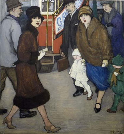 Mabel Frances Layng - Crossing the street-1926