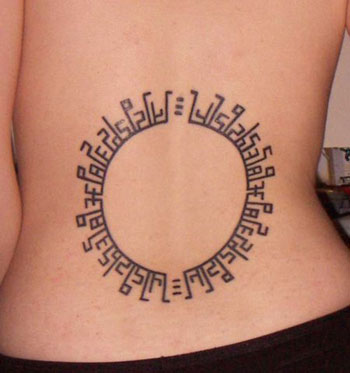 Tatuagem com os algarismos iniciais do número pi: 3,1415926535897... - Imagem do site Talk Like a Physicist