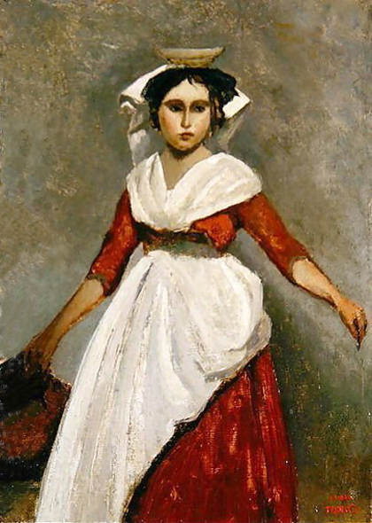 Jean-Baptiste-Camille Corot - An italian girl-c.1872
