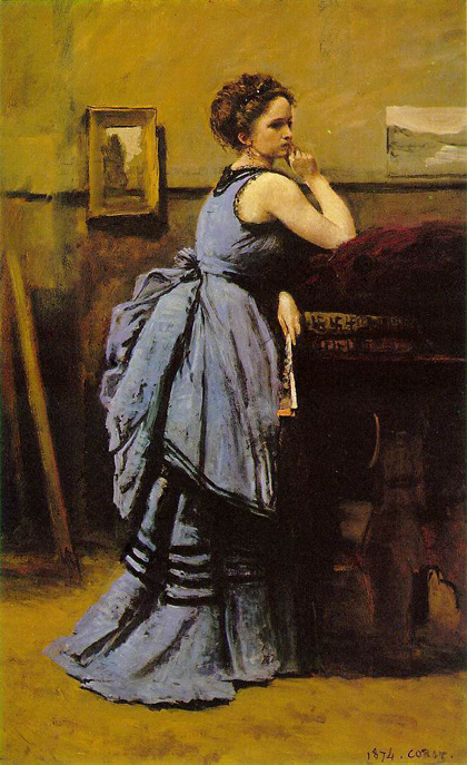 Jean-Baptiste-Camille Corot - Lady in blue-1874