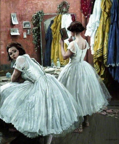 Laura Knight - A dressing room at Drury Lane-1951