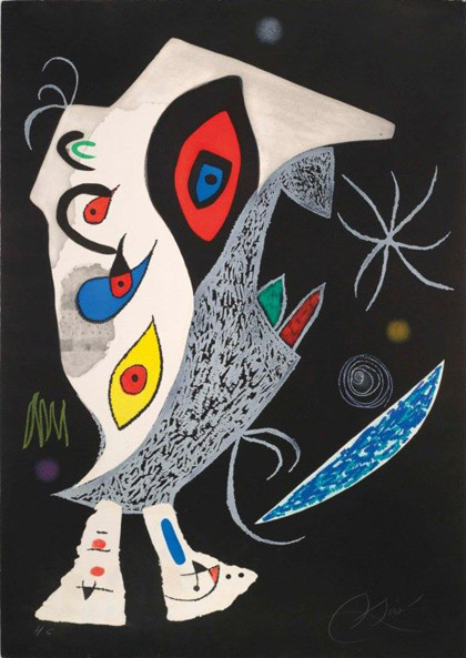 Joan Miró - Barbare dans la nuit - 1976