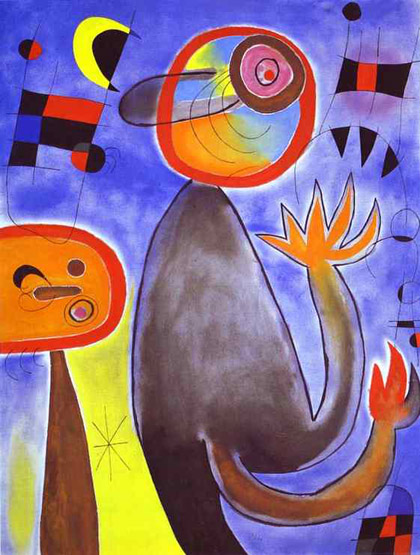 Joan Miró - Ladders cross the blue sky