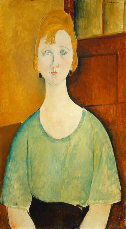 Amedeo Modigliani - girl in a green blouse