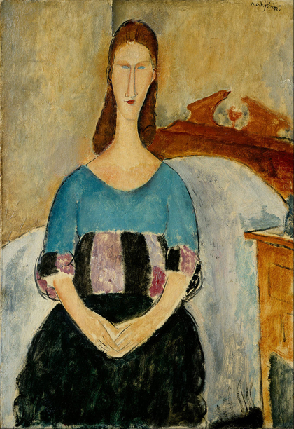Amedeo Modigliani- Jeanne Hebuterne sentada - 1918