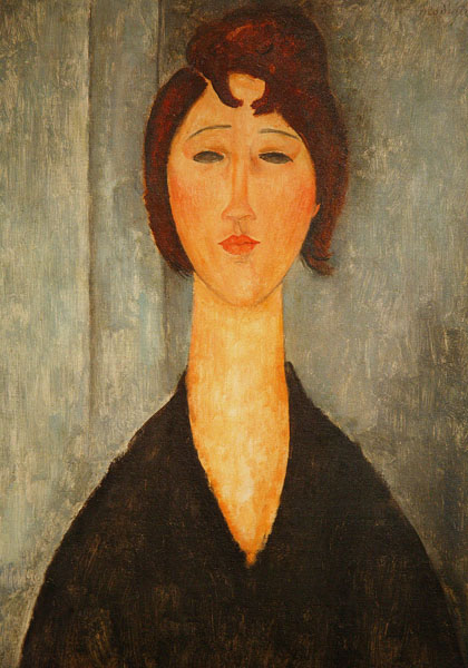 Amedeo Modigliani - Retrato de uma jovem-1918