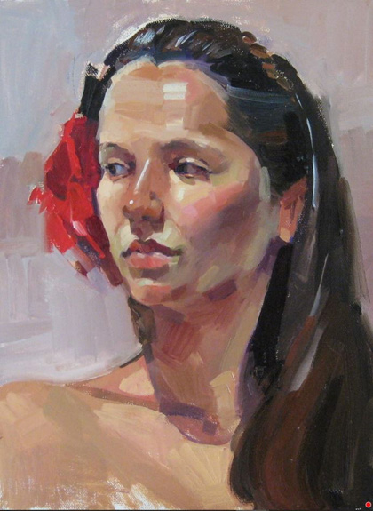 Sarah Sedwick - Ali with a rose