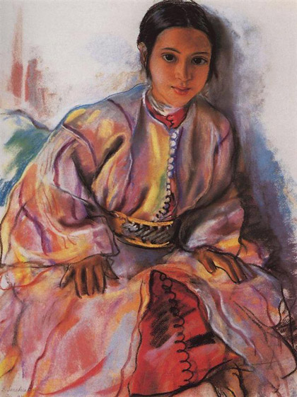 Zinaida Evgenievna Serebriakova - Girl in pink - 1932
