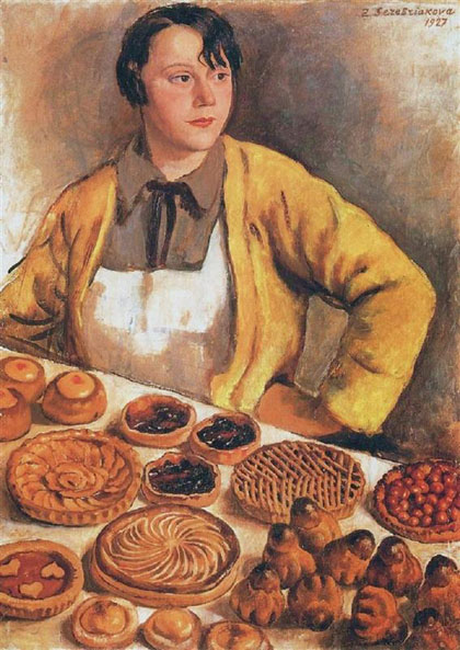 Zinaida Evgenievna Serebriakova - The-breadseller-from-rue-lepic-1927
